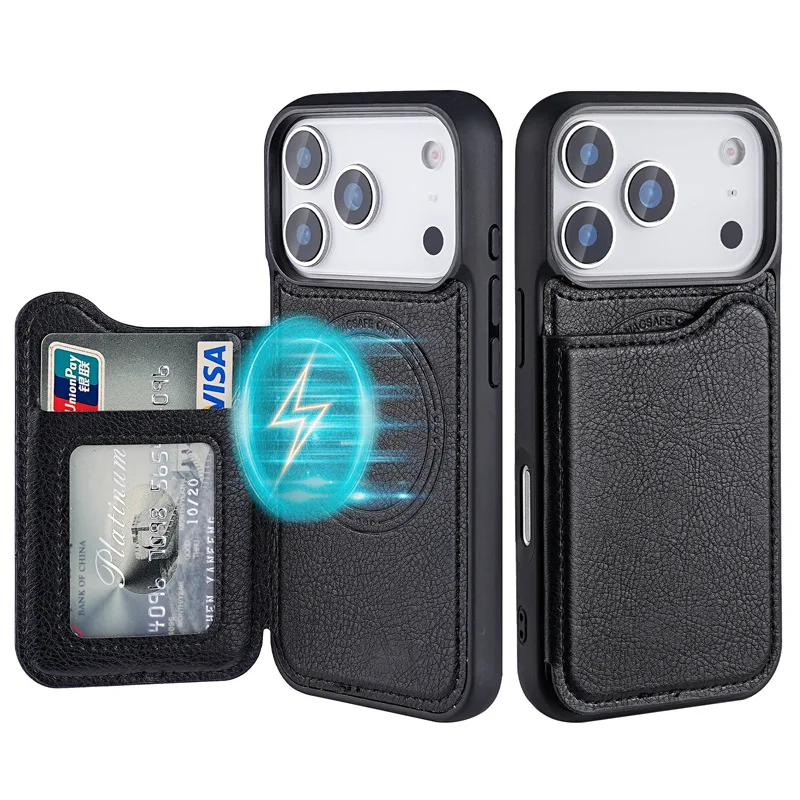 Phone Accessories Hippers - เคสโทรศัพท์แบบพับได้พร้อมช่องใส่บัตรและแม่เหล็ก MagSafe สำหรับ iPhone 17 Air