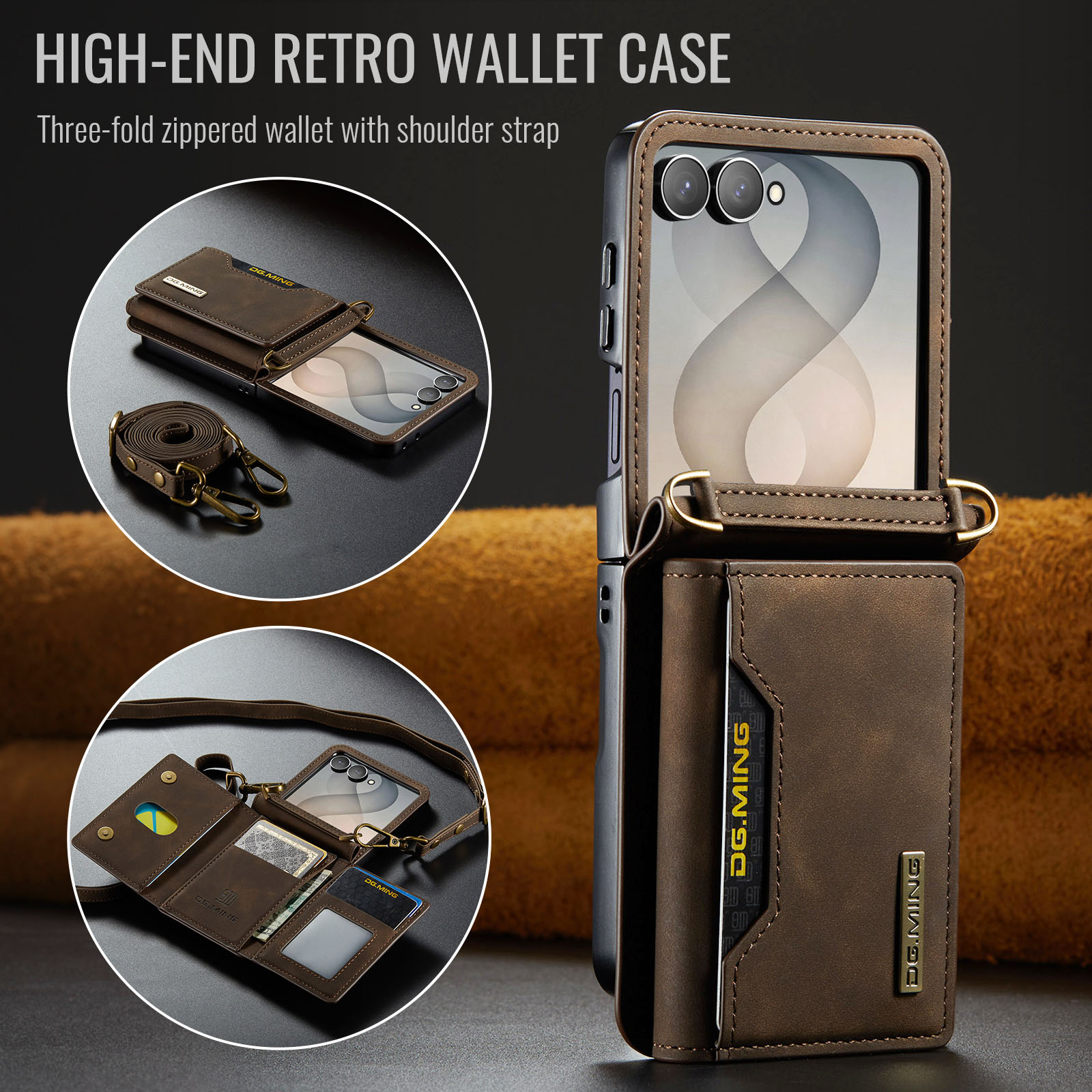 กระเป๋าหนังแบบสะพายข้างสำหรับโ - Phone Accessories Hippers บทวิจารณ์และราคา